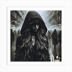 Girl In A Hood Art Print