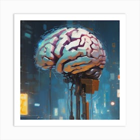 Brain In The City Art Print