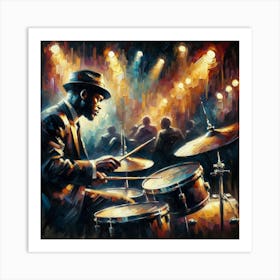 Jazz Drummer 1 Art Print