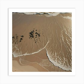 Aerial View Of A Beach Art Print