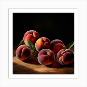 Ripe peaches Art Print