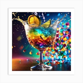 Rainbow Cocktail 1 Art Print