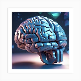 Brain In 3d 2 Art Print