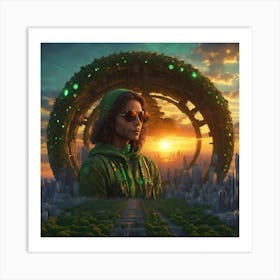 Man In A Green Jacket Art Print