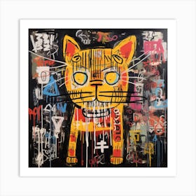 Cat On The Wall Art Print