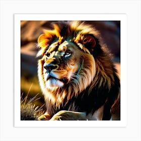 Lion art 5 Art Print