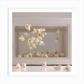 Popcorn In A Microwave Art Print