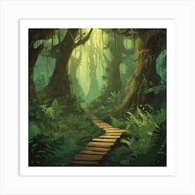 Path In The Forest 1 Art Print