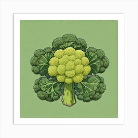 Illustration Of Broccoli 1 Art Print
