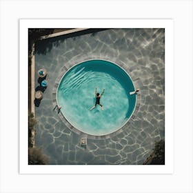 Child Swimming In A Pool Art Print