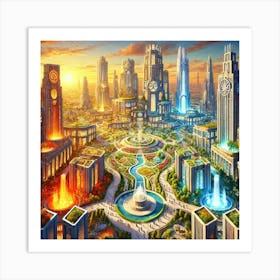 Elemental Cities Art Print