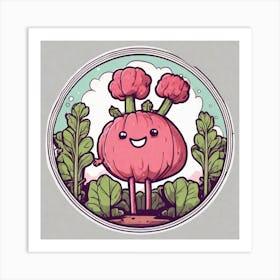 Cute Broccoli Art Print