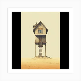 House On Stilts Art Print