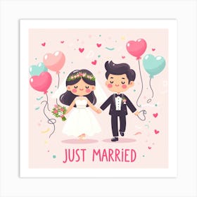 Just Married 2 Art Print