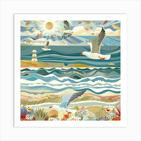 Seagulls 11 Art Print