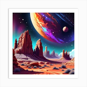 Space Landscape 8 Art Print