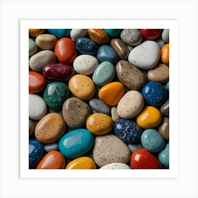 Colorful Pebbles Background 1 Art Print