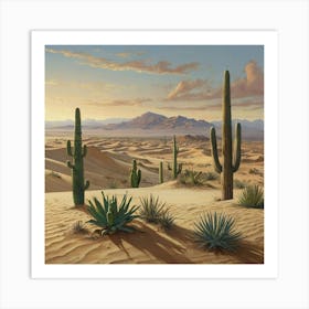 Cactus Desert Art Print