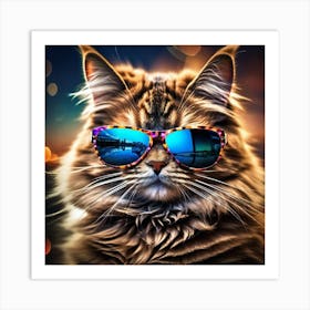 Cat With Sunglasses 3 Art Print