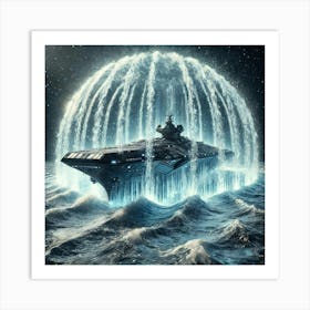 Cascade Sovereignty Scifi Tempest Tide Carrier Force Field Art Print