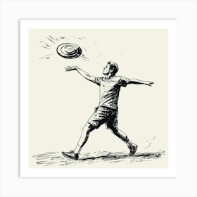 Frisbee Thrower 1 Art Print