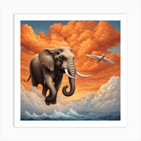 Elephant In The Sky Art Print