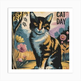 Cat Day 1 Art Print