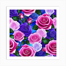 Roses Wallpaper 6 Art Print