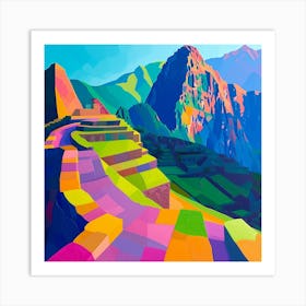 Abstract Travel Collection Machu Picchu Peru 2 Art Print