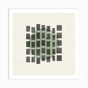 Japandi Minimalistic Green Simple Modern Art Print