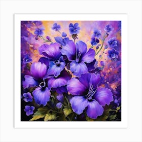 Purple Flowers 4 Art Print