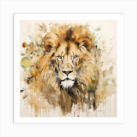 Lion Painting 4 Art Print