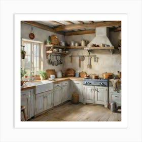 Vintage farmhouse kitchen #3 Art Print