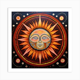 Sun Face Art Print