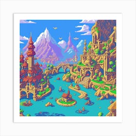 Final Fantasy , Magic Town Art Print