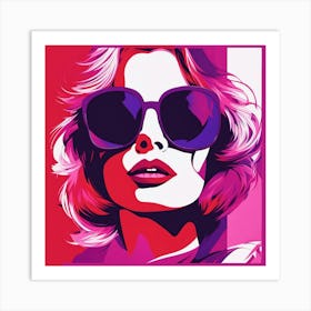 Woman In Sunglasses 5 Art Print