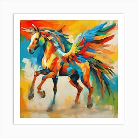 Colorful Pegasus Art Print