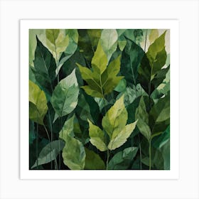 Green Leaves 5 Art Print