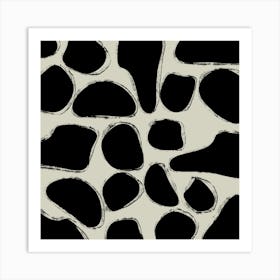 Black And White Organic Pattern Art Print