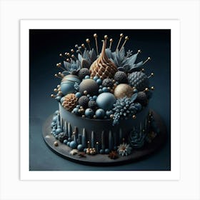 Christmas Cake 3d Art Print