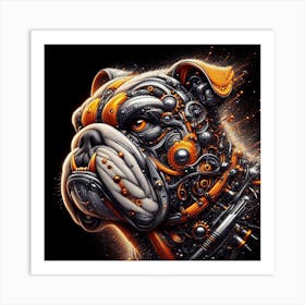 Bulldog With Gears Art Print