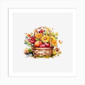 Basket Of Fruit Art Print