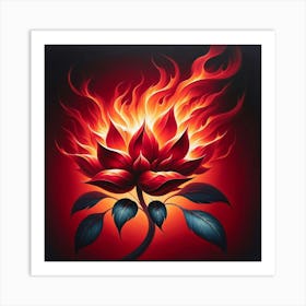 Fire Flower Art Print