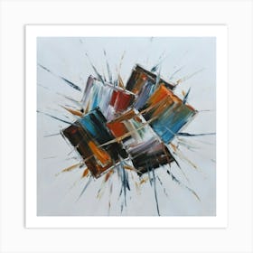 A group of paintings falling on top of each other 8 Art Print