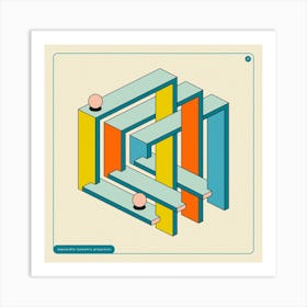 Impossible Geometrics 27 Square Art Print