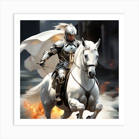 Knight On Horseback Art Print