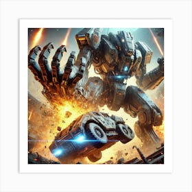 Sci Fi Crushing Grip 1024x1024 Art Print