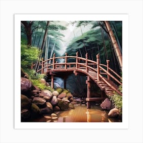 Bridge In The Woods 1 Art Print