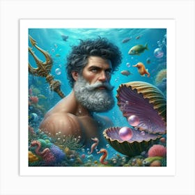 God Of The Sea 3 Art Print