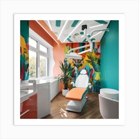 Colorful Dentist'S Office 1 Art Print